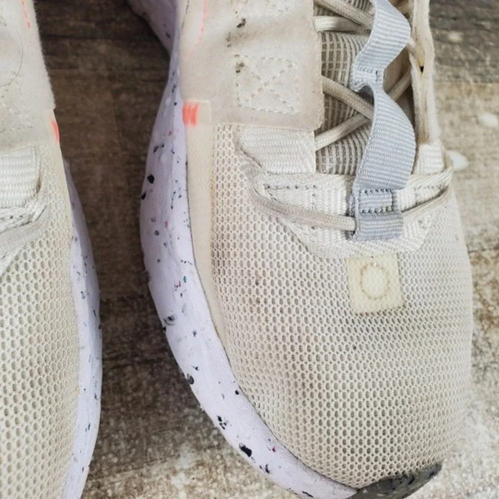 Nike Crater Impact Womens‎ Shoes Sz 8.5 Running Beige White Lace-Up Sneakers